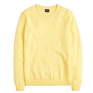 NWT J.Crew Men's Cashmere Crewneck Sweater in Spring Yellow Pullover L